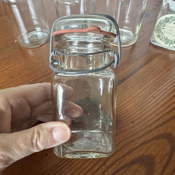 Lot Of 5 Vintage Glass Canning Jars Metal Bales 8 0z - Picture 14 of 16